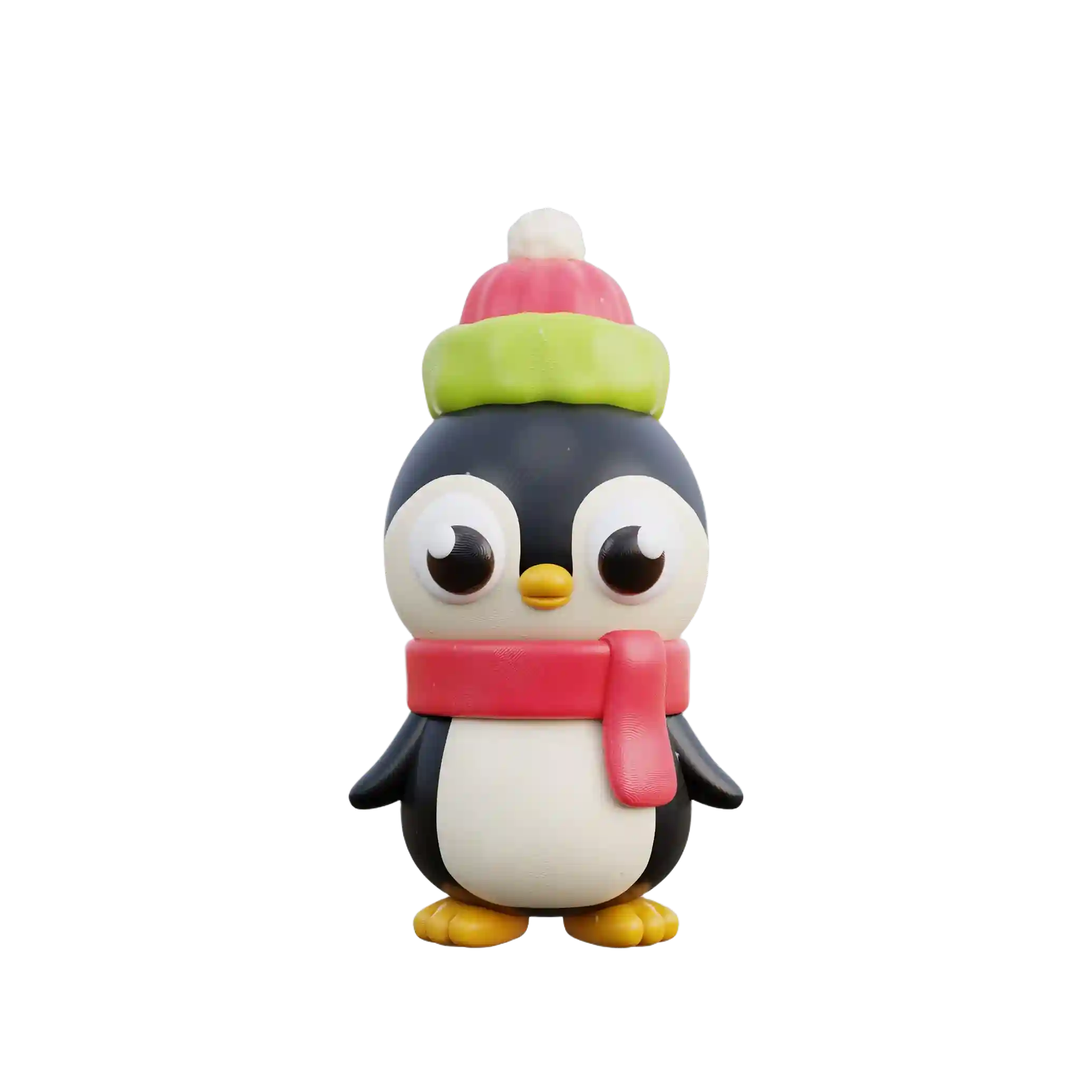Friendly penguin representing Linux server hosting