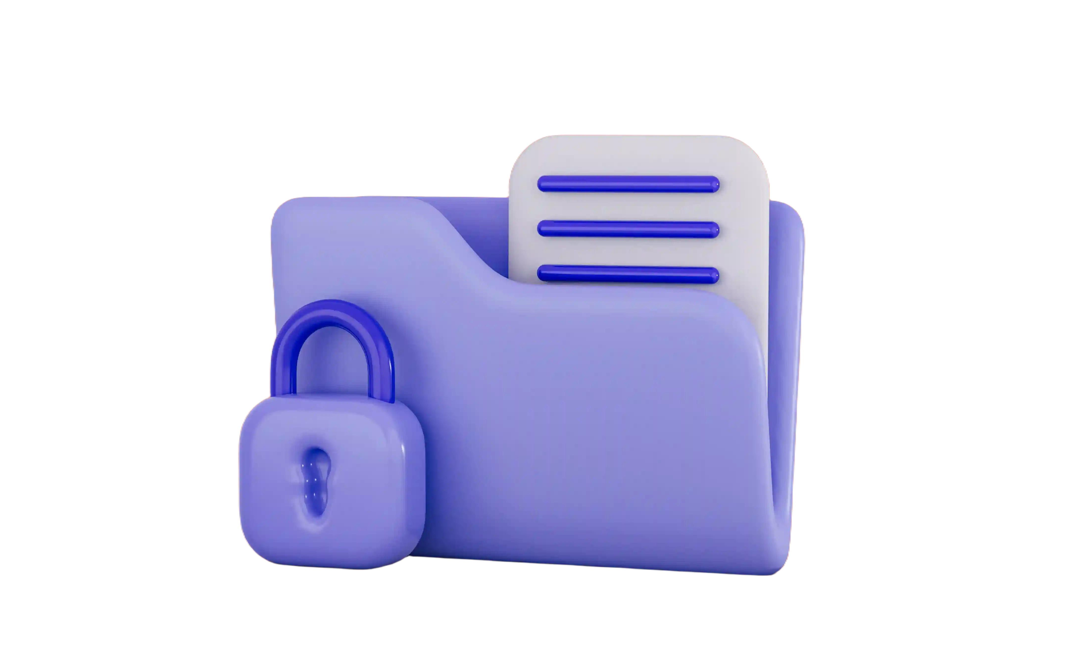 Three-dimensional illustration representing privacy and protected information