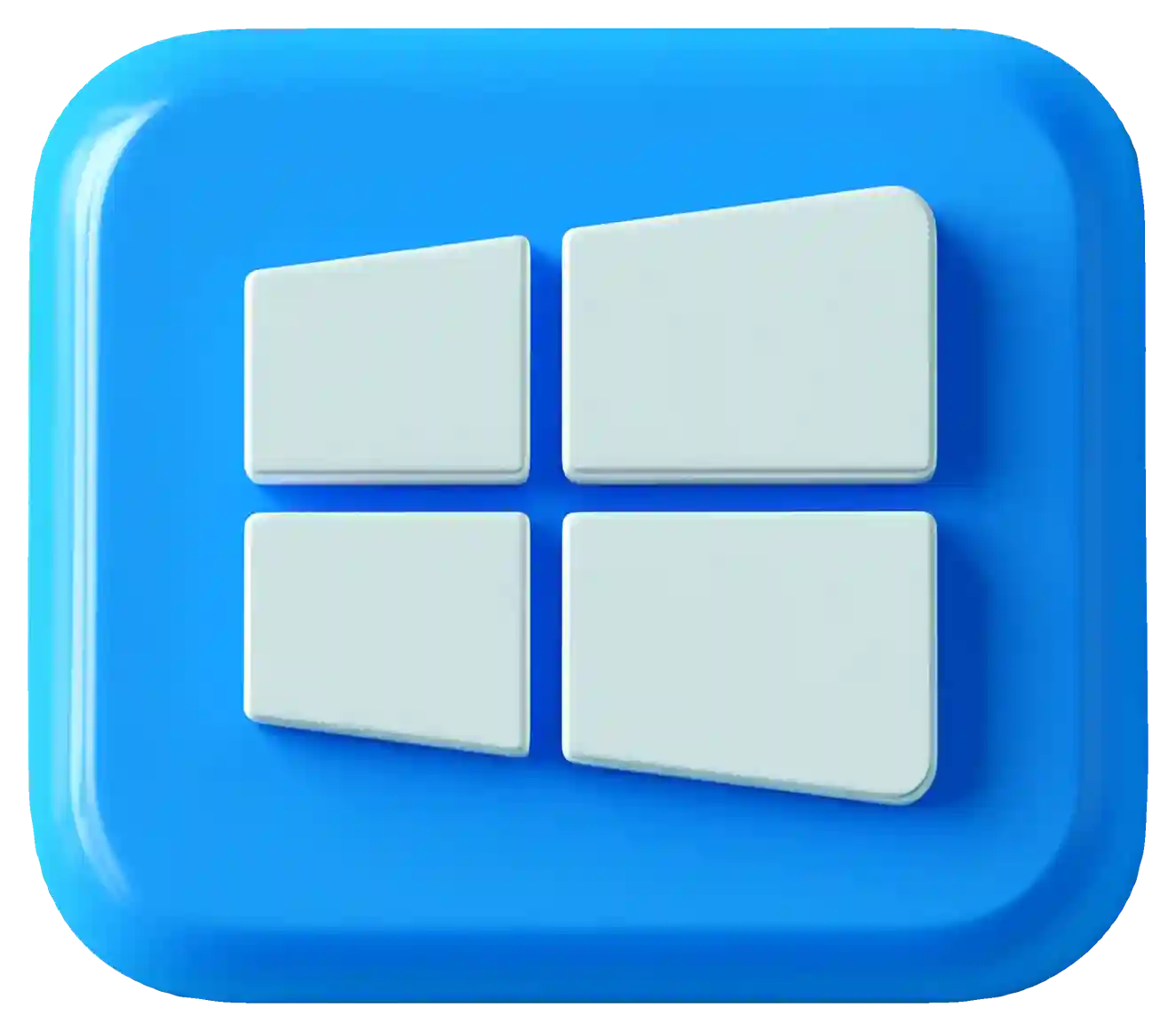 Three-dimensional Windows logo representing remote desktop hosting